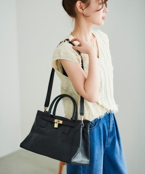 le.coeur blanc / ルクールブラン トートバッグ | MILLELAFIRENZE金具付きレザートートバッグ | 詳細9