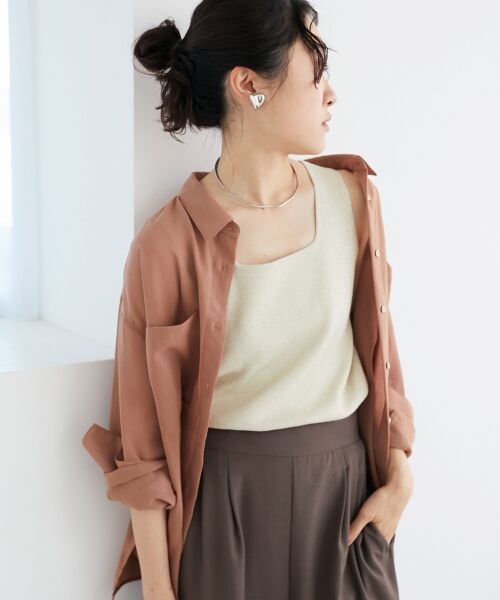 le.coeur blanc / ルクールブラン タンクトップ | スクエアニットタンク | 詳細15