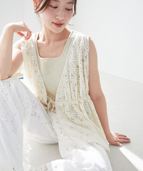 le.coeur blanc / ルクールブラン タンクトップ | スクエアニットタンク | 詳細6
