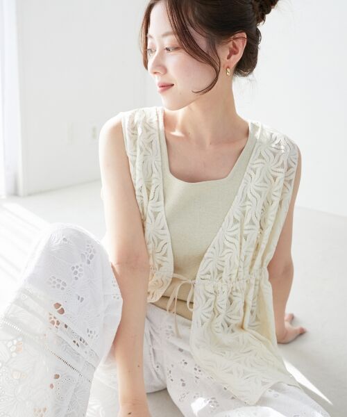 le.coeur blanc / ルクールブラン タンクトップ | スクエアニットタンク | 詳細7