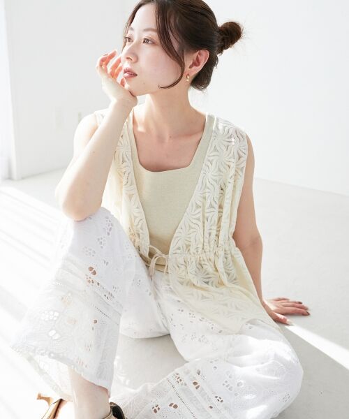 le.coeur blanc / ルクールブラン タンクトップ | スクエアニットタンク | 詳細8