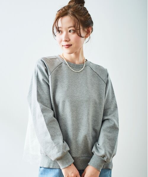 le.coeur blanc / ルクールブラン カットソー | 《手洗い可能》バックレーススウェットプルオーバー | 詳細12