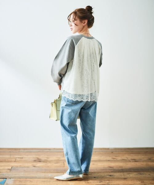 le.coeur blanc / ルクールブラン カットソー | 《手洗い可能》バックレーススウェットプルオーバー | 詳細24
