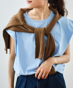 le.coeur blanc / ルクールブラン Tシャツ | コットンタックショルダーTシャツ