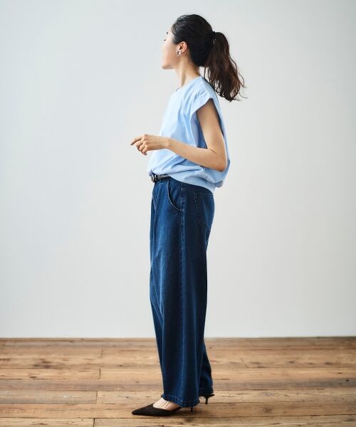 le.coeur blanc / ルクールブラン Tシャツ | コットンタックショルダーTシャツ | 詳細12