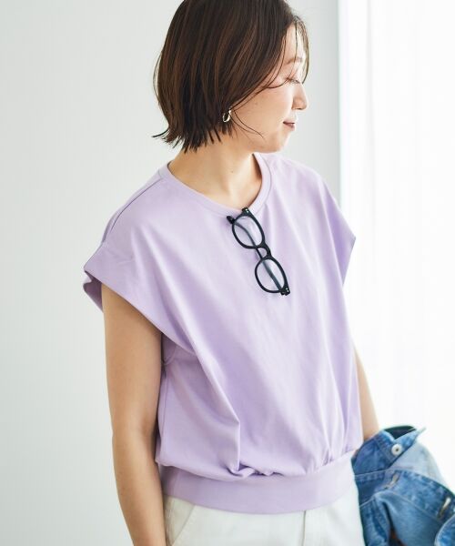 le.coeur blanc / ルクールブラン Tシャツ | コットンタックショルダーTシャツ | 詳細15