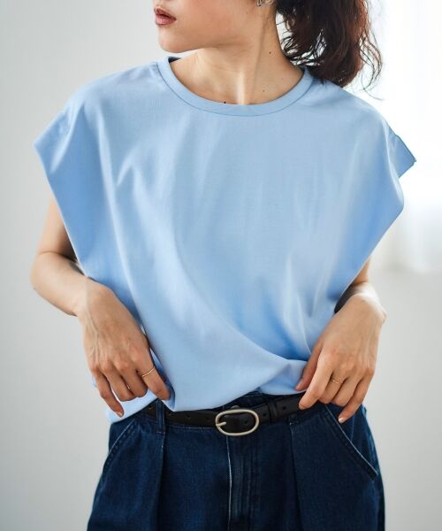 le.coeur blanc / ルクールブラン Tシャツ | コットンタックショルダーTシャツ | 詳細2