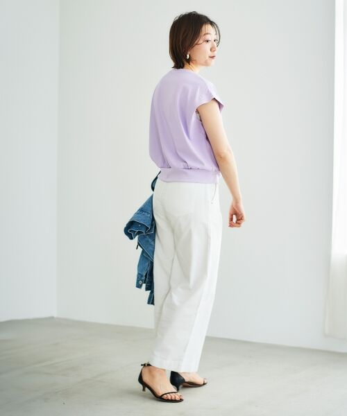 le.coeur blanc / ルクールブラン Tシャツ | コットンタックショルダーTシャツ | 詳細20