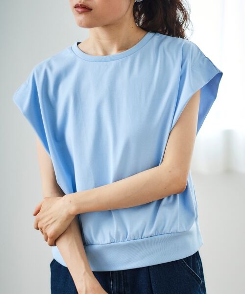 le.coeur blanc / ルクールブラン Tシャツ | コットンタックショルダーTシャツ | 詳細3