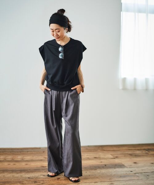 le.coeur blanc / ルクールブラン Tシャツ | コットンタックショルダーTシャツ | 詳細30