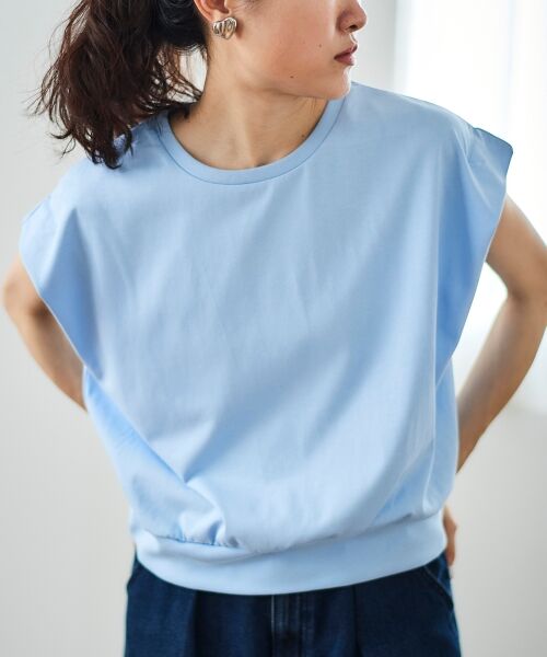 le.coeur blanc / ルクールブラン Tシャツ | コットンタックショルダーTシャツ | 詳細4