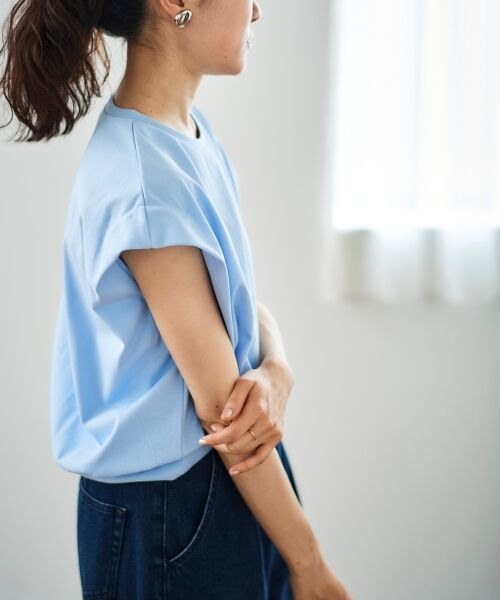 le.coeur blanc / ルクールブラン Tシャツ | コットンタックショルダーTシャツ | 詳細5