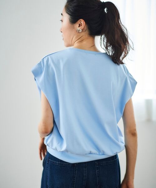 le.coeur blanc / ルクールブラン Tシャツ | コットンタックショルダーTシャツ | 詳細6