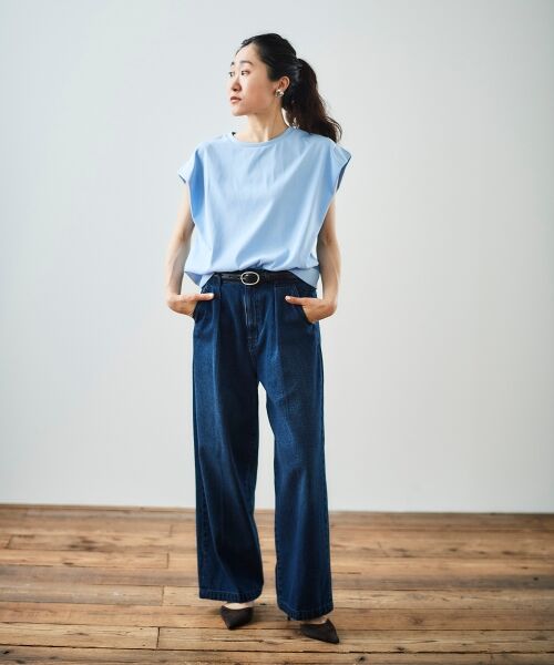 le.coeur blanc / ルクールブラン Tシャツ | コットンタックショルダーTシャツ | 詳細9