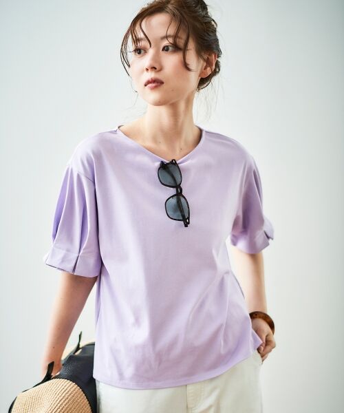 le.coeur blanc / ルクールブラン Tシャツ | コットンタックスリーブTシャツ | 詳細2