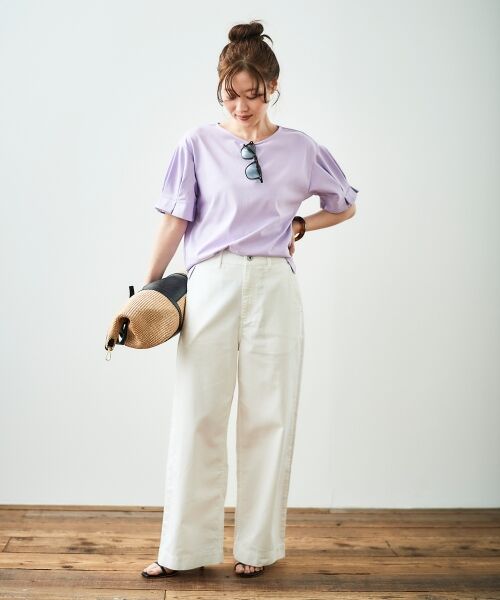 le.coeur blanc / ルクールブラン Tシャツ | コットンタックスリーブTシャツ | 詳細7