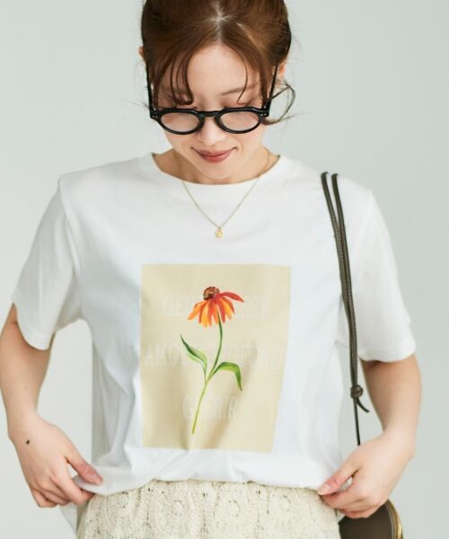 le. coeur blanc/ルクールブラン TOLIGHT×le. coeur blancロゴプリントTシャツ オフ 38 le. coeur blanc/ルクールブラン TOLIGHT×le. coeur blancロゴプリントTシャツ オフ 38
