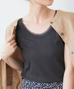 le.coeur blanc / ルクールブラン タンクトップ | 《手洗い可能》ラメテレコタンクトップ