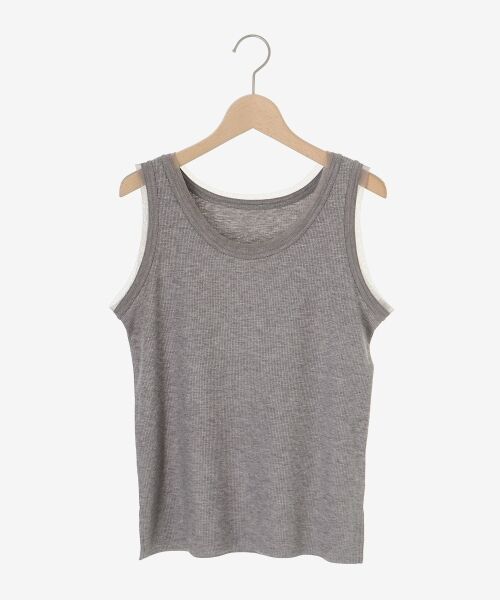 le.coeur blanc / ルクールブラン タンクトップ | 《手洗い可能》ラメテレコタンクトップ | 詳細1