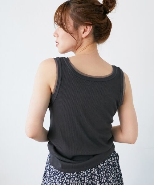 le.coeur blanc / ルクールブラン タンクトップ | 《手洗い可能》ラメテレコタンクトップ | 詳細10
