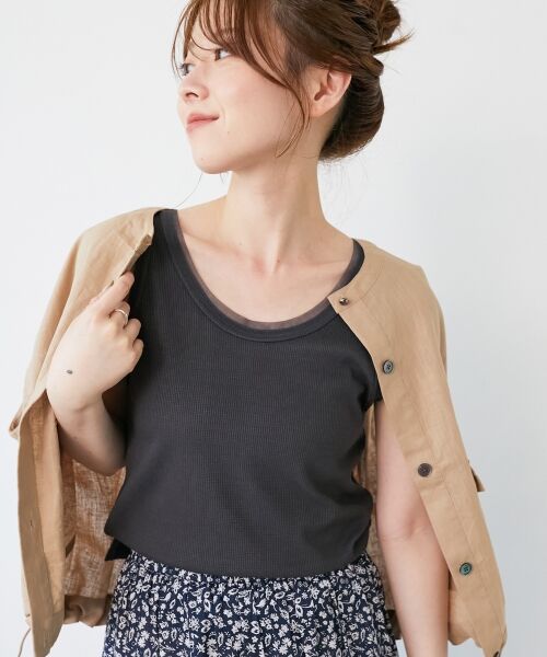 le.coeur blanc / ルクールブラン タンクトップ | 《手洗い可能》ラメテレコタンクトップ | 詳細11