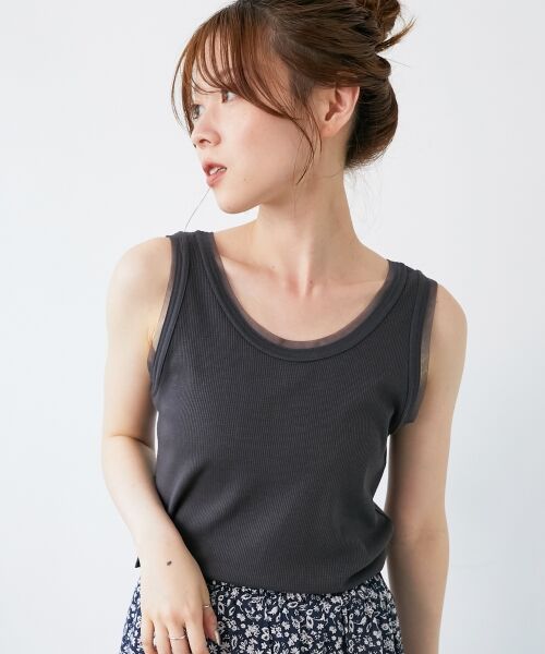 le.coeur blanc / ルクールブラン タンクトップ | 《手洗い可能》ラメテレコタンクトップ | 詳細7