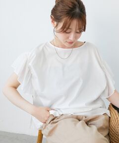 le.coeur blanc / ルクールブラン カットソー | コットンシルケットコンビカットプルオーバー