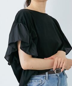 le.coeur blanc / ルクールブラン カットソー | コットンシルケットコンビカットプルオーバー