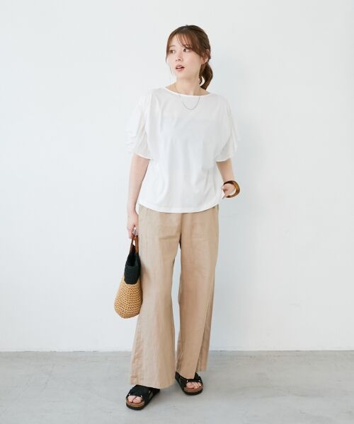 le.coeur blanc / ルクールブラン カットソー | コットンシルケットコンビカットプルオーバー | 詳細16