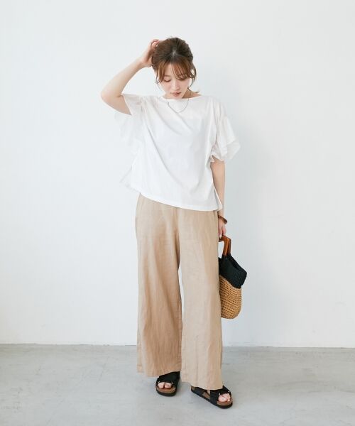 le.coeur blanc / ルクールブラン カットソー | コットンシルケットコンビカットプルオーバー | 詳細18