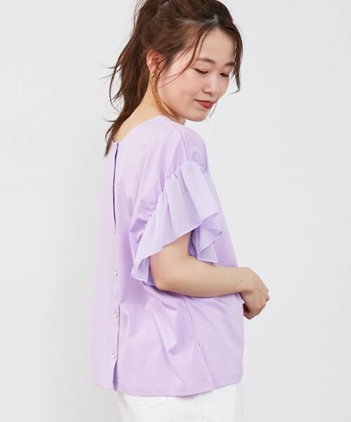 le.coeur blanc / ルクールブラン カットソー | コットンシルケットコンビカットプルオーバー | 詳細24