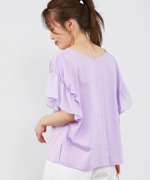 le.coeur blanc / ルクールブラン カットソー | コットンシルケットコンビカットプルオーバー | 詳細25