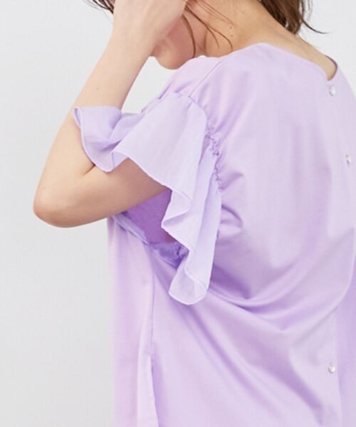 le.coeur blanc / ルクールブラン カットソー | コットンシルケットコンビカットプルオーバー | 詳細26