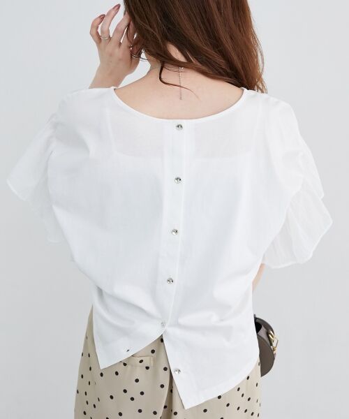 le.coeur blanc / ルクールブラン カットソー | コットンシルケットコンビカットプルオーバー | 詳細5