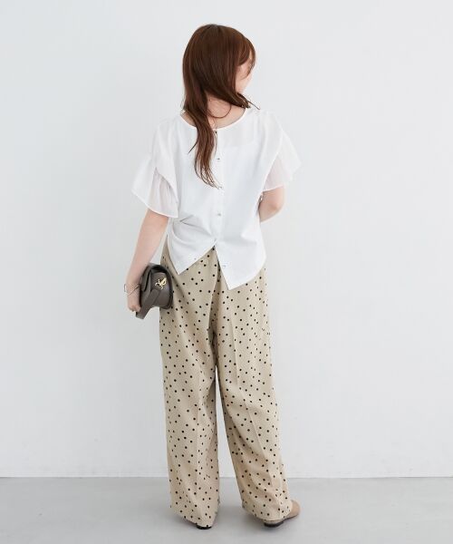 le.coeur blanc / ルクールブラン カットソー | コットンシルケットコンビカットプルオーバー | 詳細9