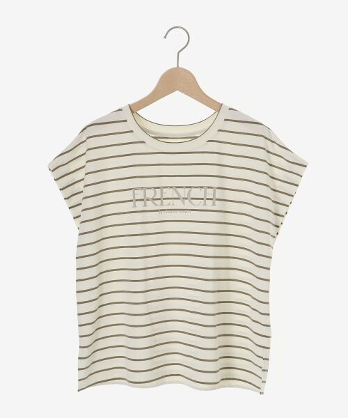 le.coeur blanc / ルクールブラン カットソー | ロゴボーダーフレンチスリーブカットソー | 詳細19