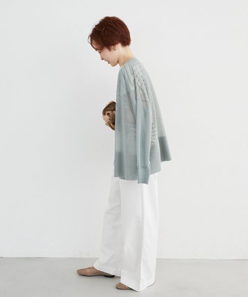 le.coeur blanc / ルクールブラン カットソー | ロゴボーダーフレンチスリーブカットソー | 詳細28