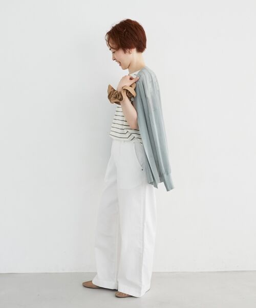 le.coeur blanc / ルクールブラン カットソー | ロゴボーダーフレンチスリーブカットソー | 詳細30