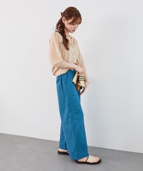 le.coeur blanc / ルクールブラン カーディガン・ボレロ | 《手洗い可能》シアーワイドリブラメVカーディガン | 詳細19