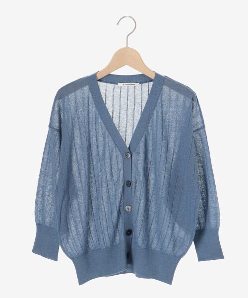 le.coeur blanc / ルクールブラン カーディガン・ボレロ | 《手洗い可能》シアーワイドリブラメVカーディガン | 詳細30