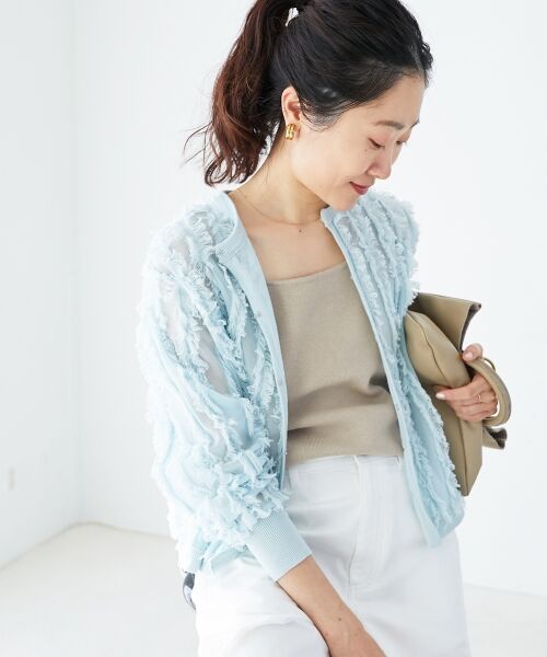 le.coeur blanc / ルクールブラン カーディガン・ボレロ | フリンジニットカーディガン | 詳細2