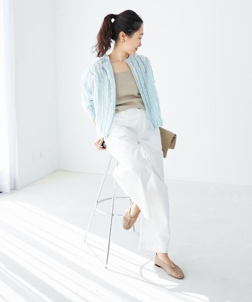 le.coeur blanc / ルクールブラン カーディガン・ボレロ | フリンジニットカーディガン | 詳細6