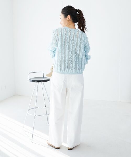 le.coeur blanc / ルクールブラン カーディガン・ボレロ | フリンジニットカーディガン | 詳細9