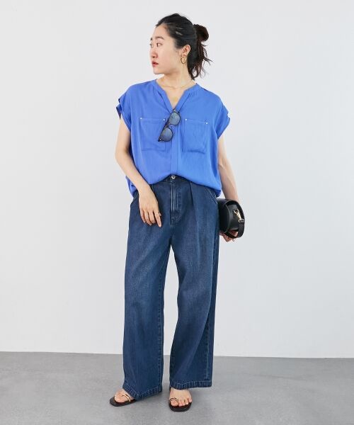 le.coeur blanc / ルクールブラン シャツ・ブラウス | 《手洗い可能》リネンライクフロントポケットシャツ | 詳細10