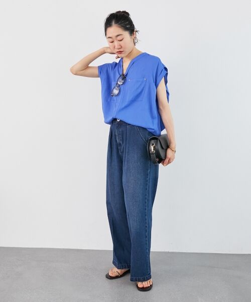 le.coeur blanc / ルクールブラン シャツ・ブラウス | 《手洗い可能》リネンライクフロントポケットシャツ | 詳細11