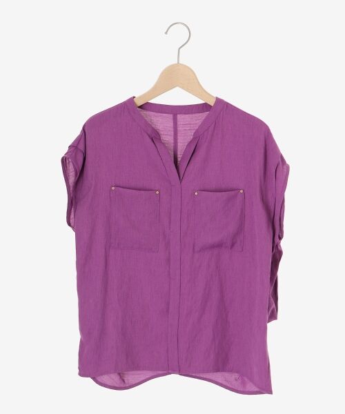 le.coeur blanc / ルクールブラン シャツ・ブラウス | 《手洗い可能》リネンライクフロントポケットシャツ | 詳細14