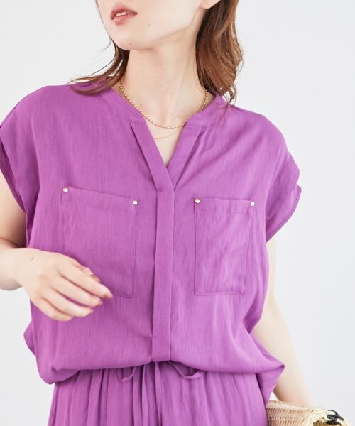 le.coeur blanc / ルクールブラン シャツ・ブラウス | 《手洗い可能》リネンライクフロントポケットシャツ | 詳細17