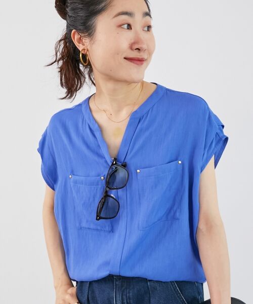 le.coeur blanc / ルクールブラン シャツ・ブラウス | 《手洗い可能》リネンライクフロントポケットシャツ | 詳細2