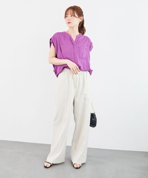 le.coeur blanc / ルクールブラン シャツ・ブラウス | 《手洗い可能》リネンライクフロントポケットシャツ | 詳細25