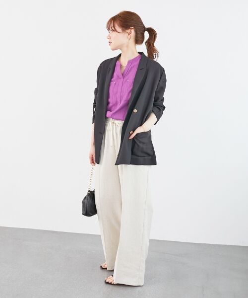 le.coeur blanc / ルクールブラン シャツ・ブラウス | 《手洗い可能》リネンライクフロントポケットシャツ | 詳細30